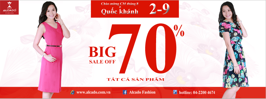 Khuyến mãi 2015 thời trang Alcado giảm giá 50% nhân dịp quốc khánh 2-9