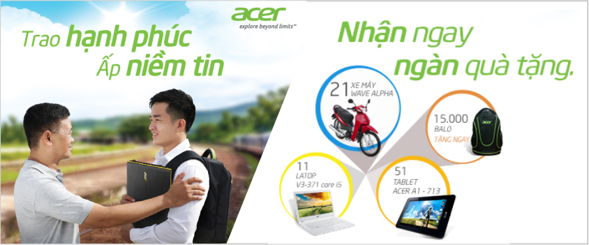 Acer khuyến mãi hấp dẫn mùa tựu trường với chương trình 