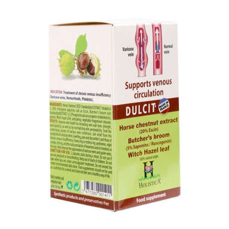 Dulcit -  Hỗ trợ điều trị trĩ nội trĩ ngoại chống suy giãn tĩnh mạch Lọ 30 viên