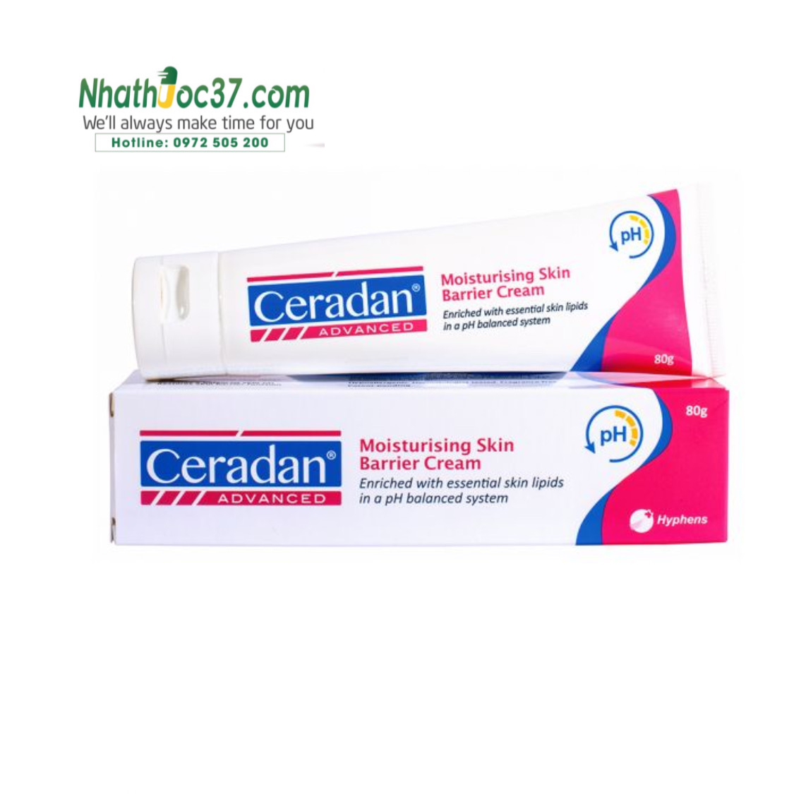 Ceradan Advanced Moisturising Skin Barrier Cream 30g - Kem dưỡng ẩm phục hồi da, duy trì PH da suốt 12 giờ dành cho viêm da cơ địa