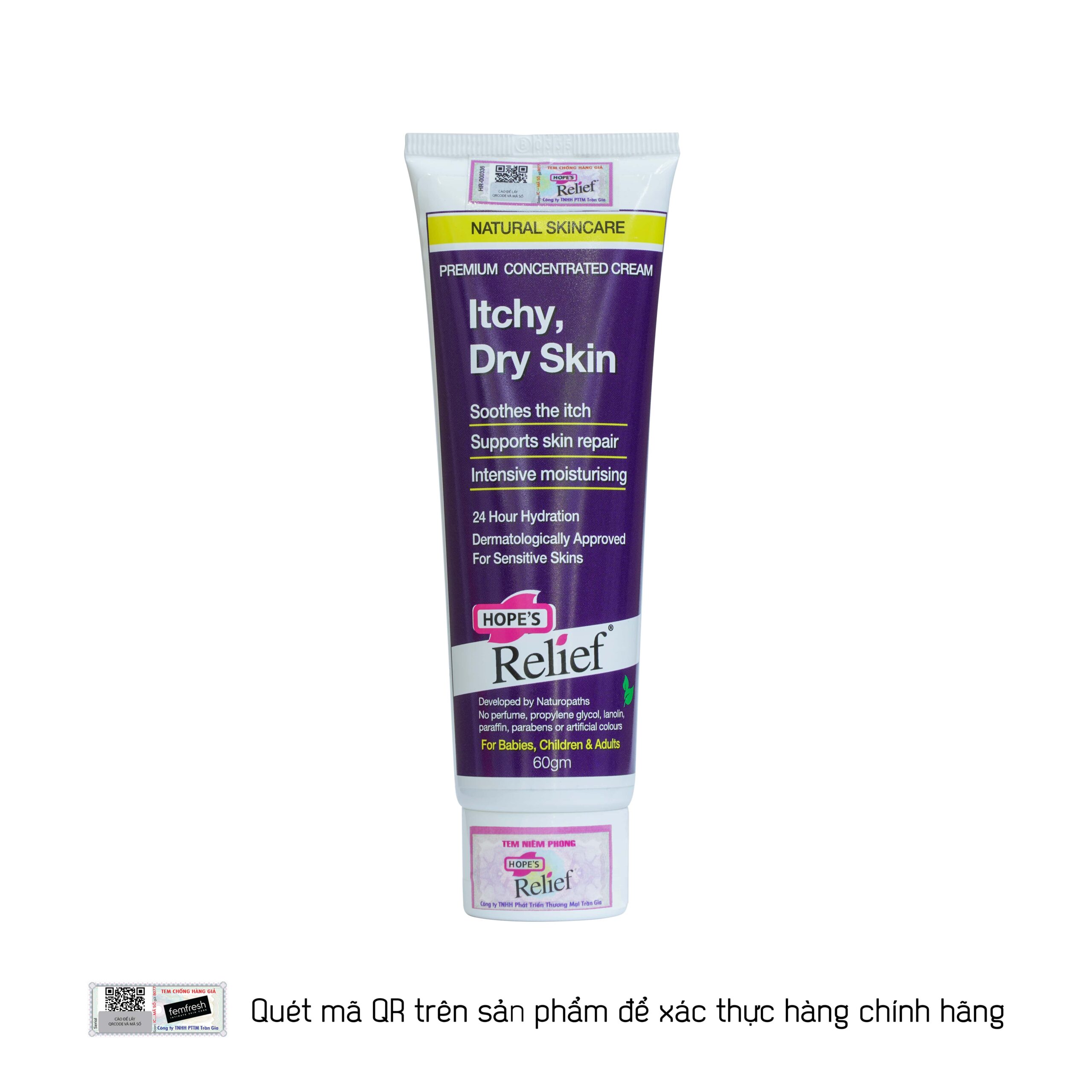 Hope’s Relief Kem đa năng dưỡng ẩm, phục hồi da, khô ngứa Hope’s Relief Premium Concentrated Cream 60g