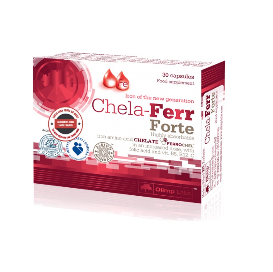 Chela-Ferr Forte Bổ sung sắt hữu cơ cho phụ nữ có thai và cho con bú