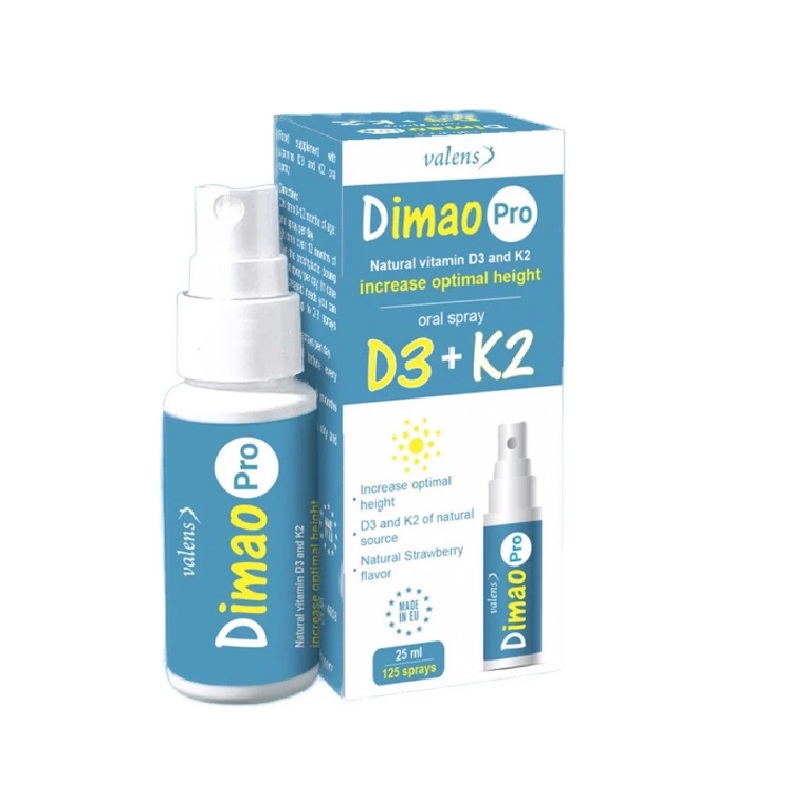 Xịt Dimao Pro Vitamin D3K2 – tăng chiều cao tối đa, con thoát gen còi