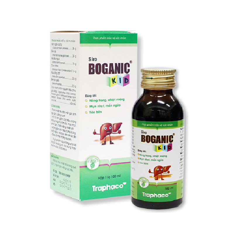 Boganic Kid  thanh nhiệt, hỗ trợ làm giảm mụn nhọt, mẩn ngứa, táo bón (100ml)