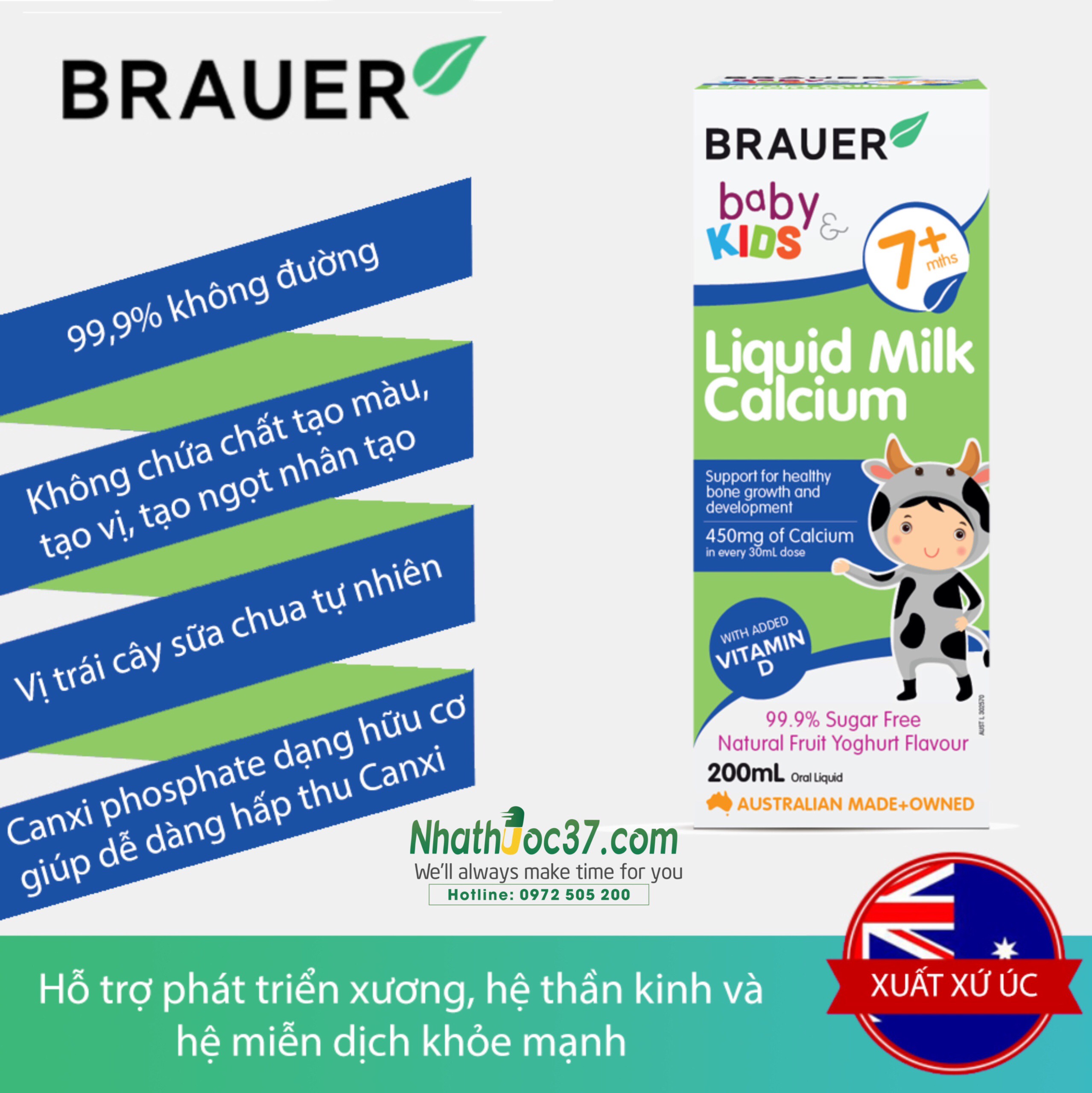 BRAUER LIQUID CALCIUM 7+ (mths)