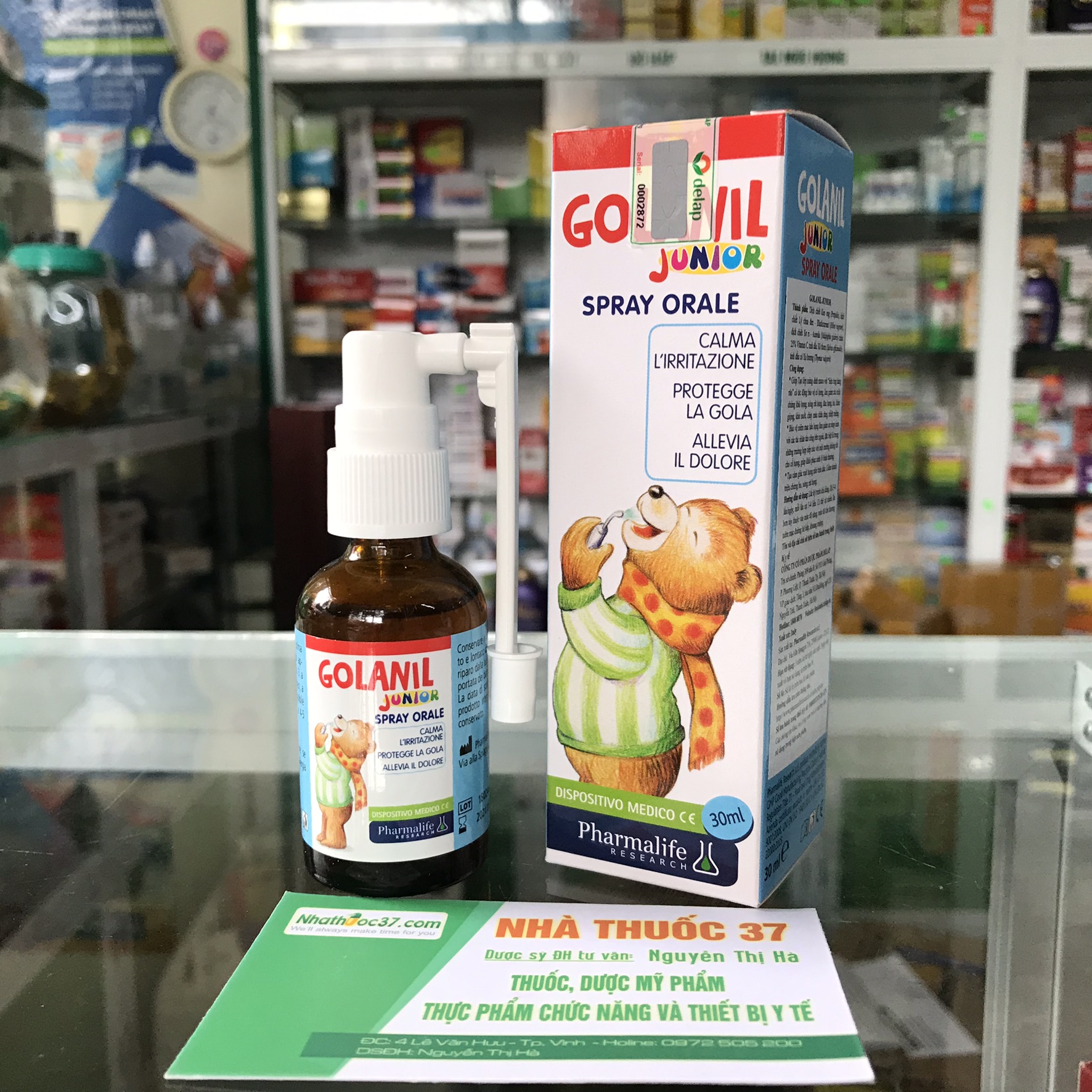 Xịt họng Golanil Junior